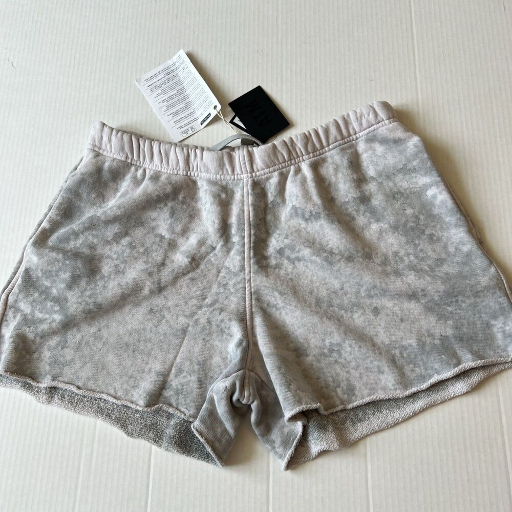 ATM L Anthony Thomas Watercolor Women's Pink Gray French Terry Sweat Shorts NWT